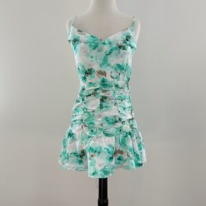 Elegant Floral Print Mini Dress